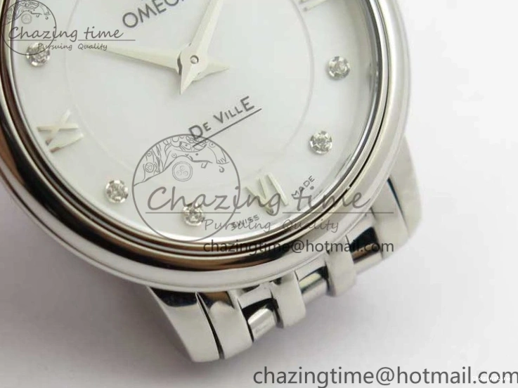 0425 De Ville Prestige Quartz 27.4 mm SS ZF 1:1 Best Edition White Dial on SS Bracelet Jap Quartz Practical 7905